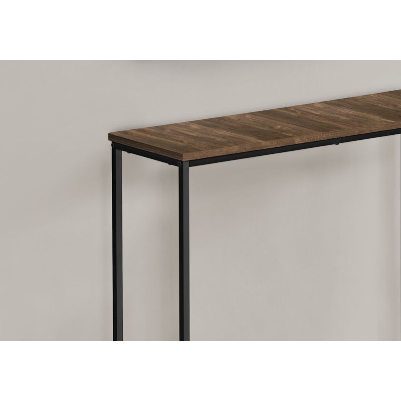 Accent Table/ Console/ Entryway/ Narrow/ Sofa/ Living Room/ Bedroom/ Metal/ Laminate/ Brown/ Black/ Contemporary/ Modern