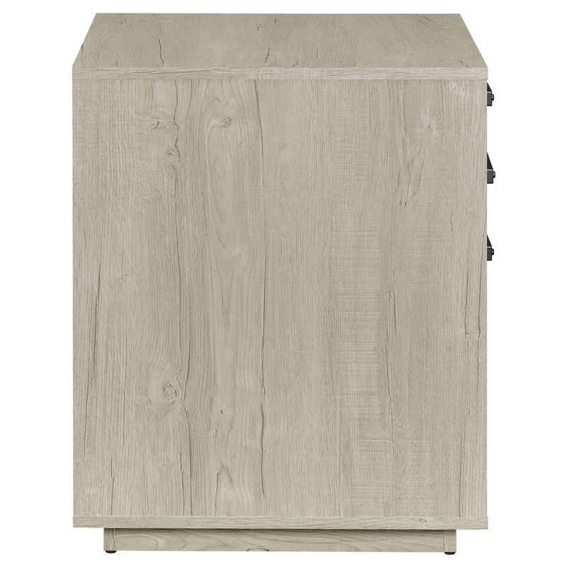 Loomis 3-drawer Square File Cabinet Whitewashed Grey