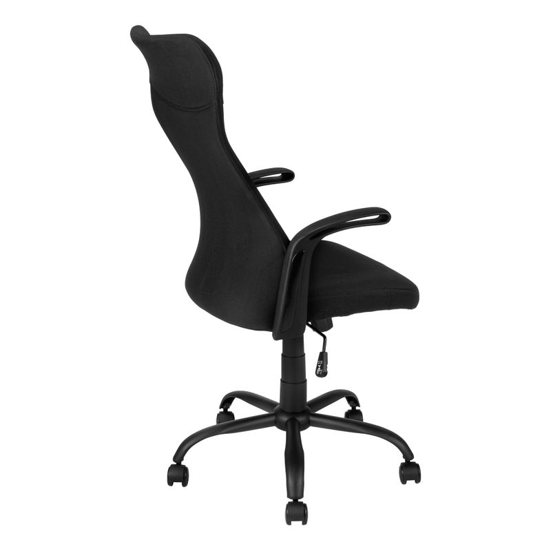 Office Chair/ Adjustable Height/ Swivel/ Ergonomic/ Armrests/ Computer Desk/ Work/ Metal/ Mesh/ Black/ Contemporary/ Modern