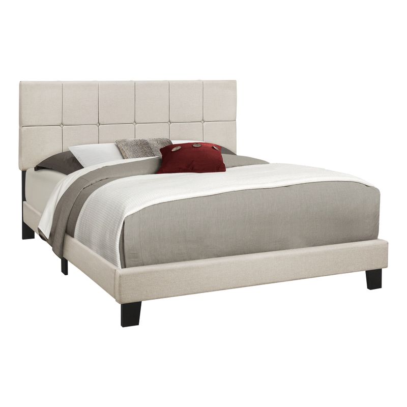 Bed - Queen Size / Beige Linen