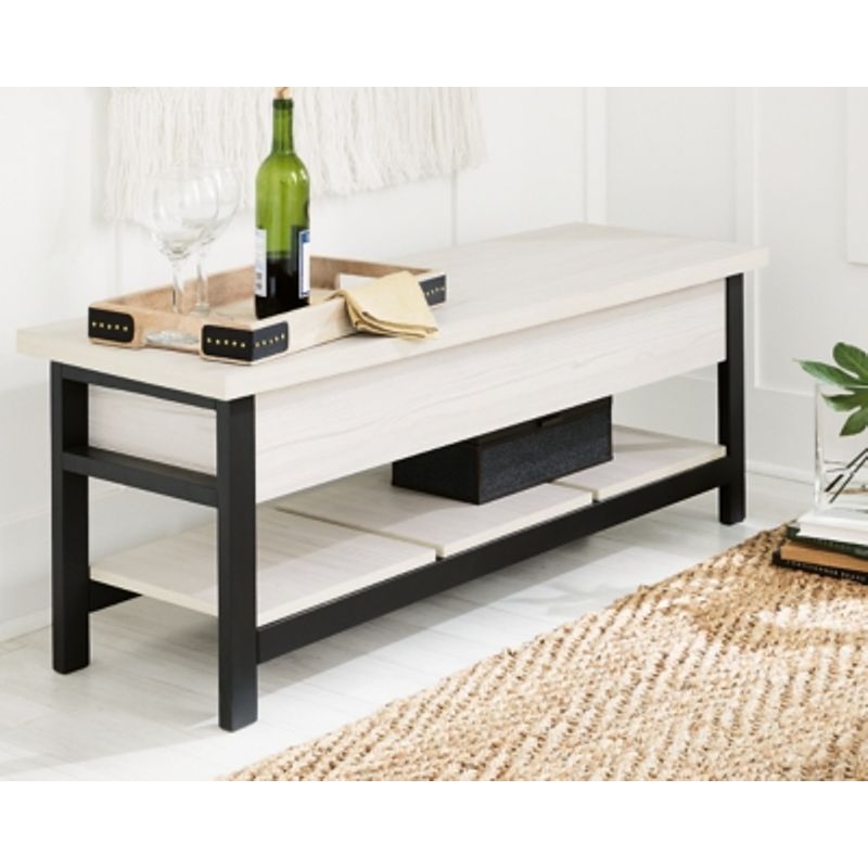 White Rhyson Storage Bench