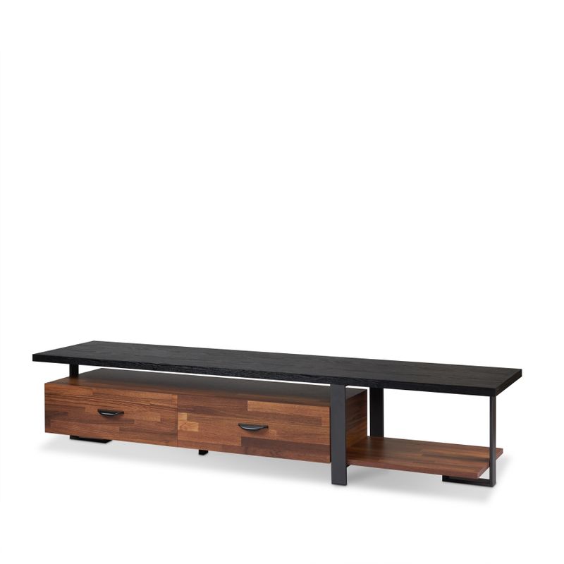 ACME Elling TV Stand, Walnut & Black