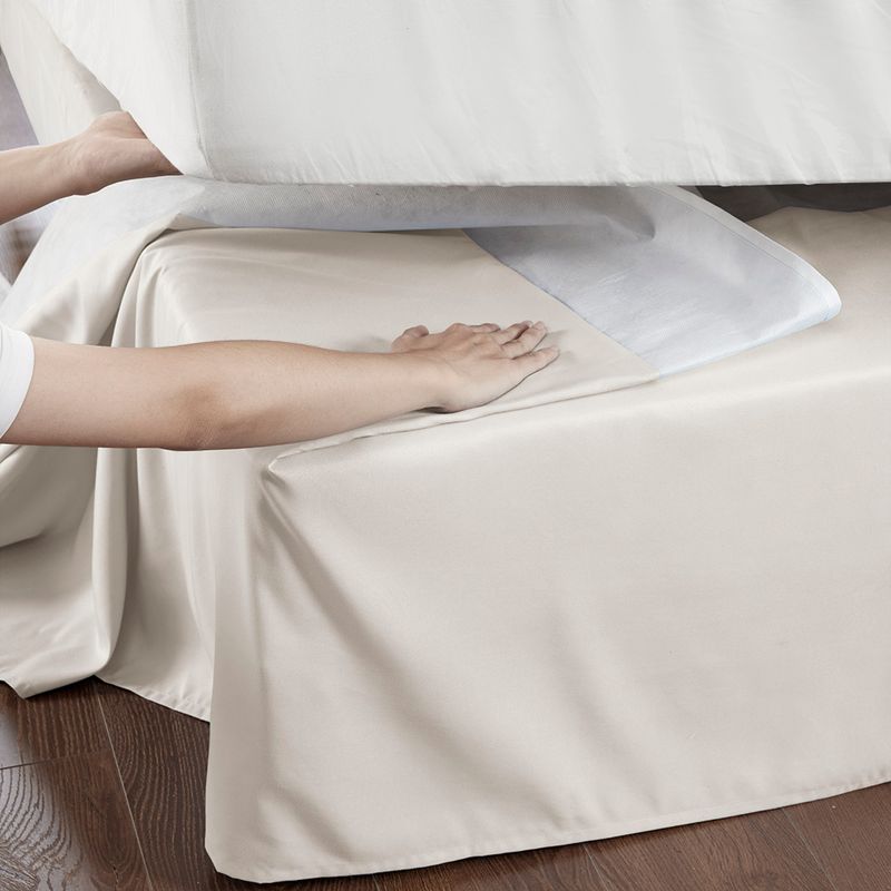 Ivory Simple Fit Wrap Around Adjustable Bedskirt One Size