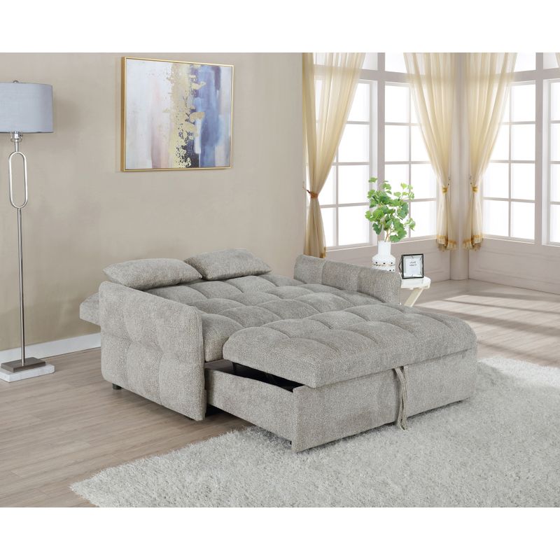 Cotswold Tufted Cushion Sleeper Sofa Bed Beige