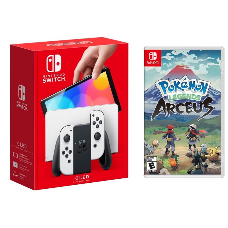 Nintendo - Switch OLED White + Pokémon Acreus BUNDLE