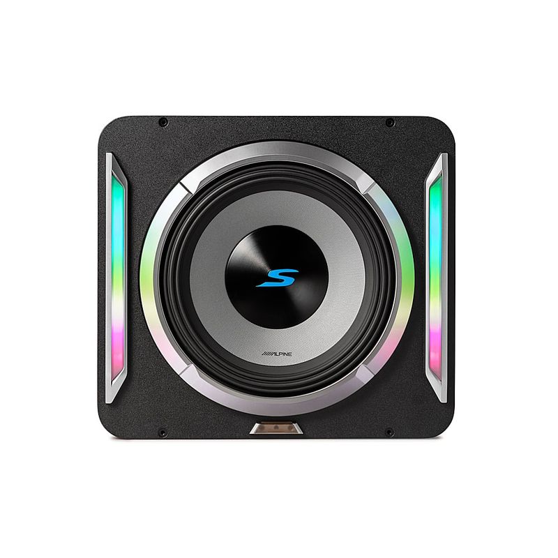 Alpine - PrismaLink S2-Series 12" Single Voice Coil 2 ohm Preloaded Subwoofer Wedge Enclosure - Black