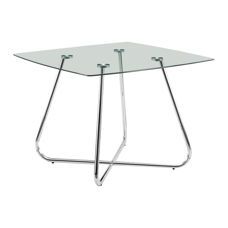 Dining Table - 40"Dia Chrome With 8Mm Tempered Glass