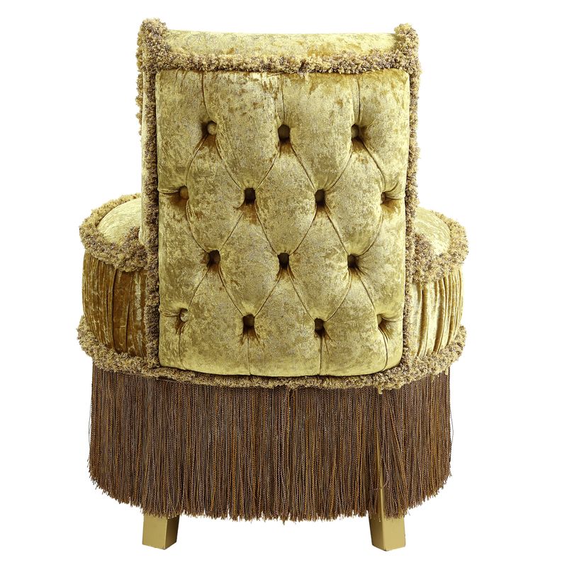 ACME Bernadette Vanity Stool, Gold Velvet