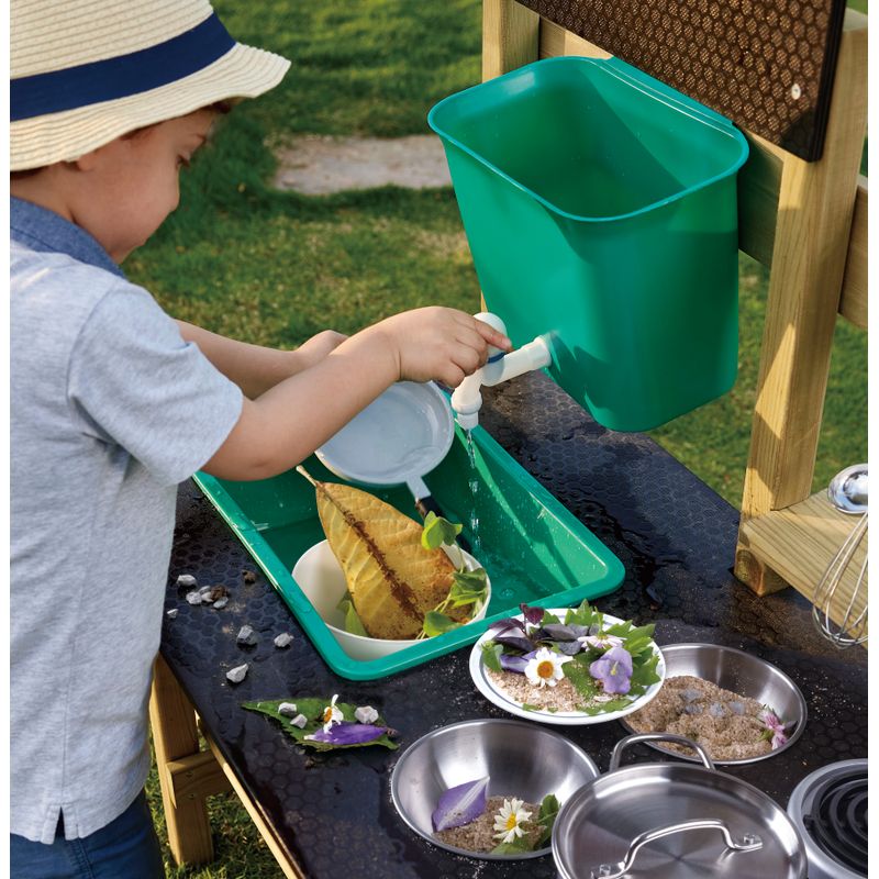 Wooden Outdoor Kitchen Playset w/ Accessories Ages 3+ Years