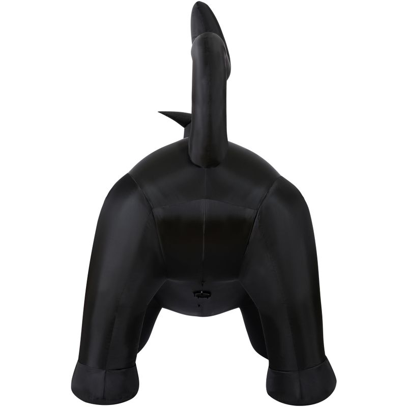 6-ft. Wide Prelit Inflatable Black Cat with Witch Hat