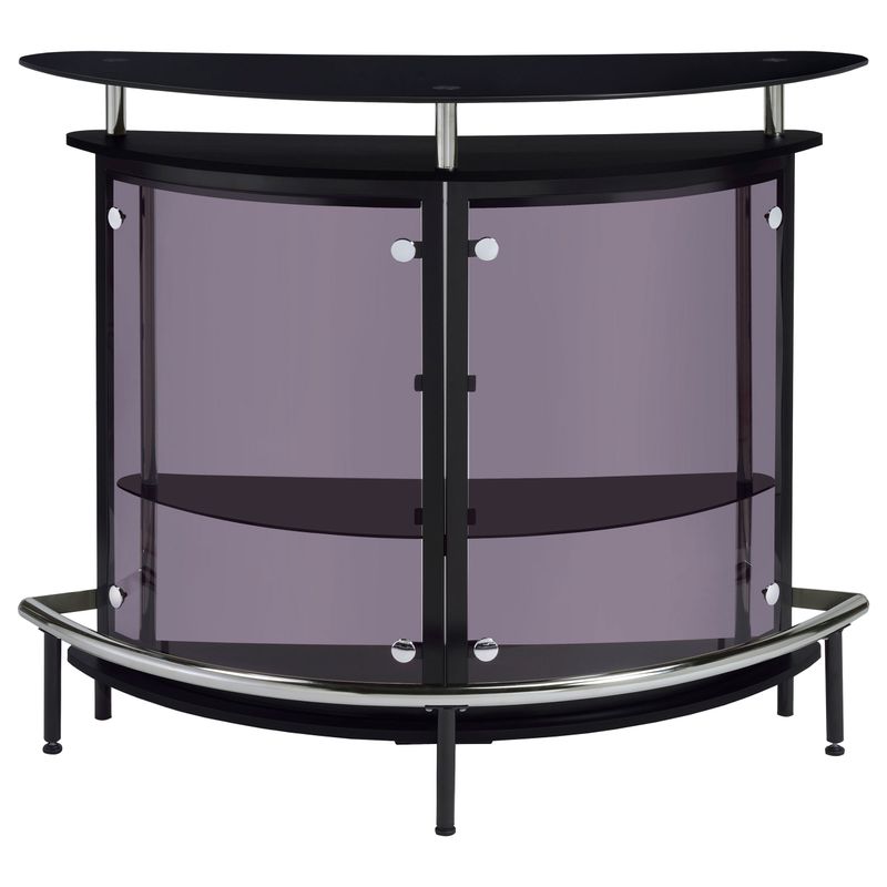 Amarillo 2-tier Bar Unit Black and Chrome