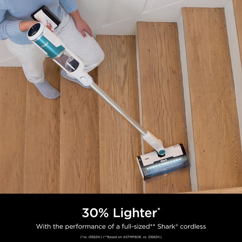 Shark - Clean & Empty Cordless Stick Vacuum & Auto-Empty System, Self Cleaning Brushroll, HEPA Filtration - White