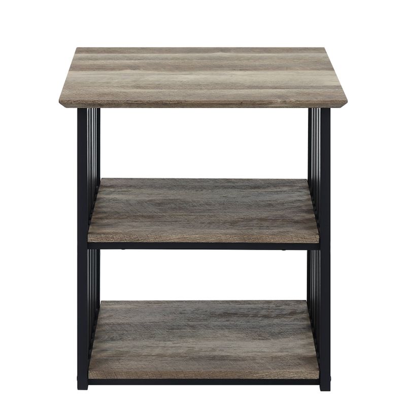 ACME Zudora Nightstand, Antique Oak & Black Finish