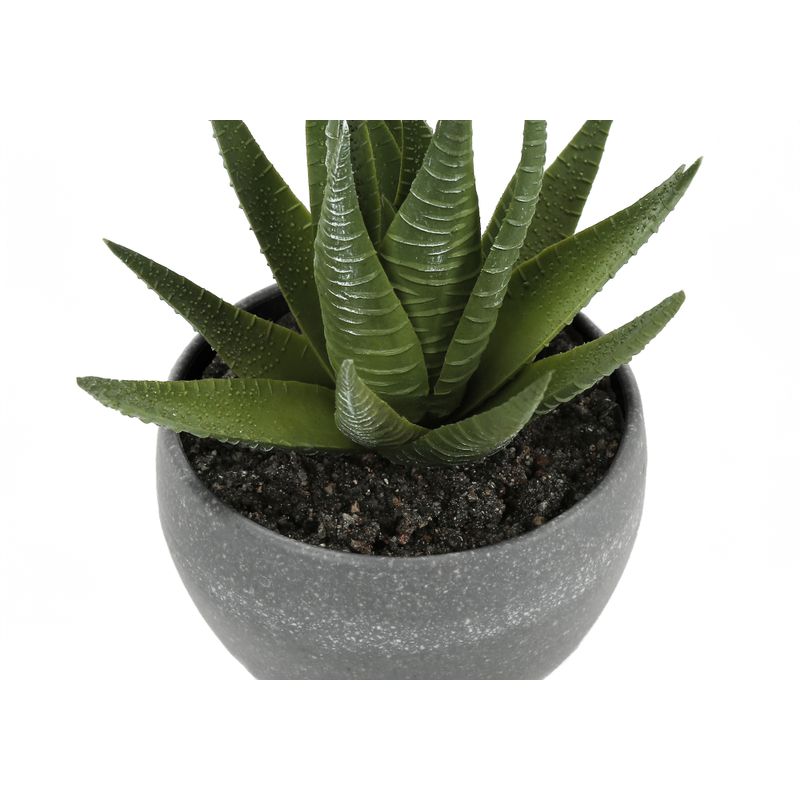 Artificial Plant - 3Pcs / 6"H Succulent In A 3" Grey Pot