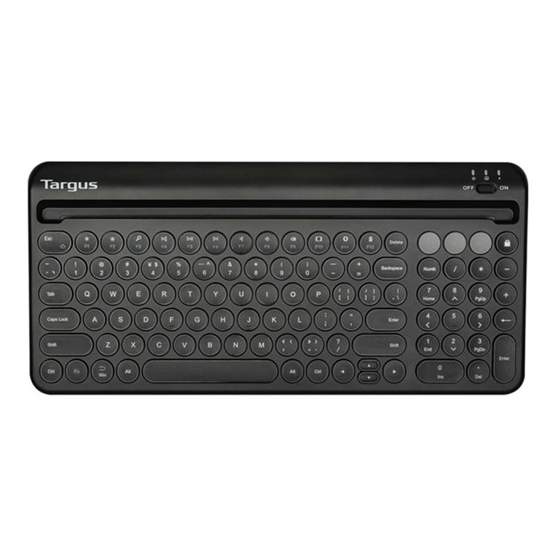 Targus - keyboard - with phone holder - black - antimicrobial Input Device