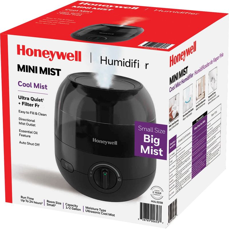 Honeywell - 0.5 Gal Mini Mist Cool Humidifier - Black