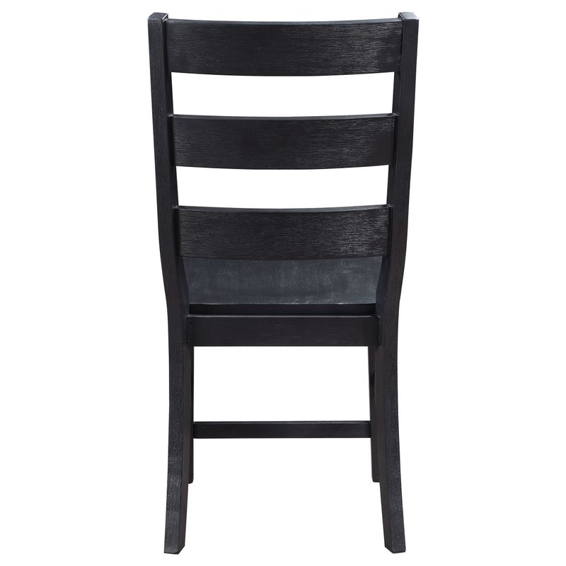 Newport Ladder Back Dining Side Chair Black (Set of 2)