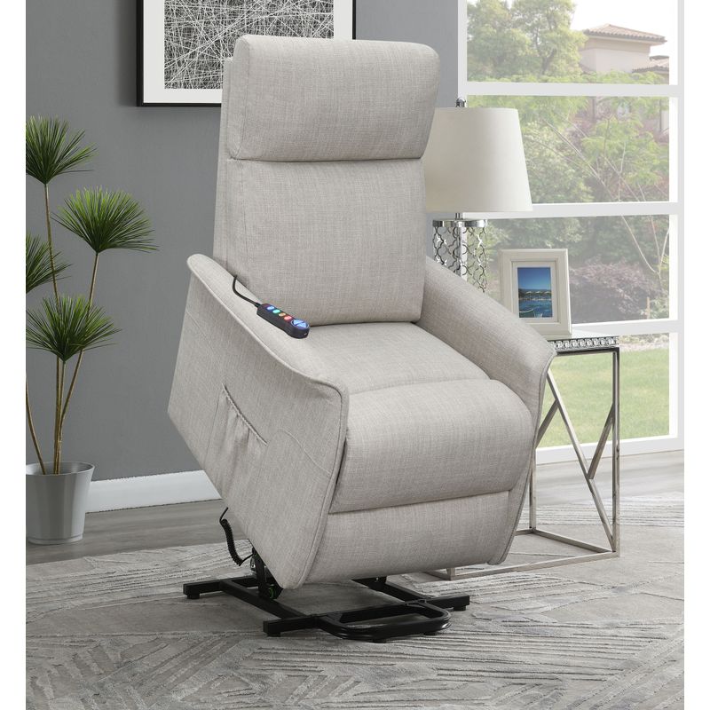 Herrera Power Lift Recliner with Wired Remote Beige