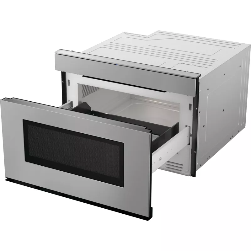 Sharp Insight 24-In. 1.2 Cu. Ft. Built-In Smart Microwave Drawer Oven with Easy Wave Open in Stainless Steel