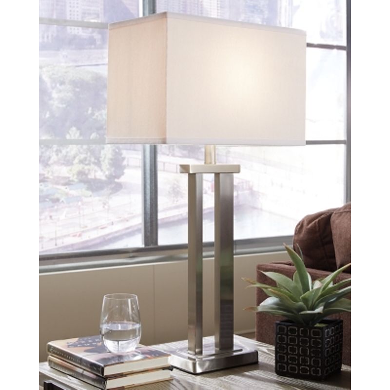 Silver Finish Aniela Metal Table Lamp (2/CN)