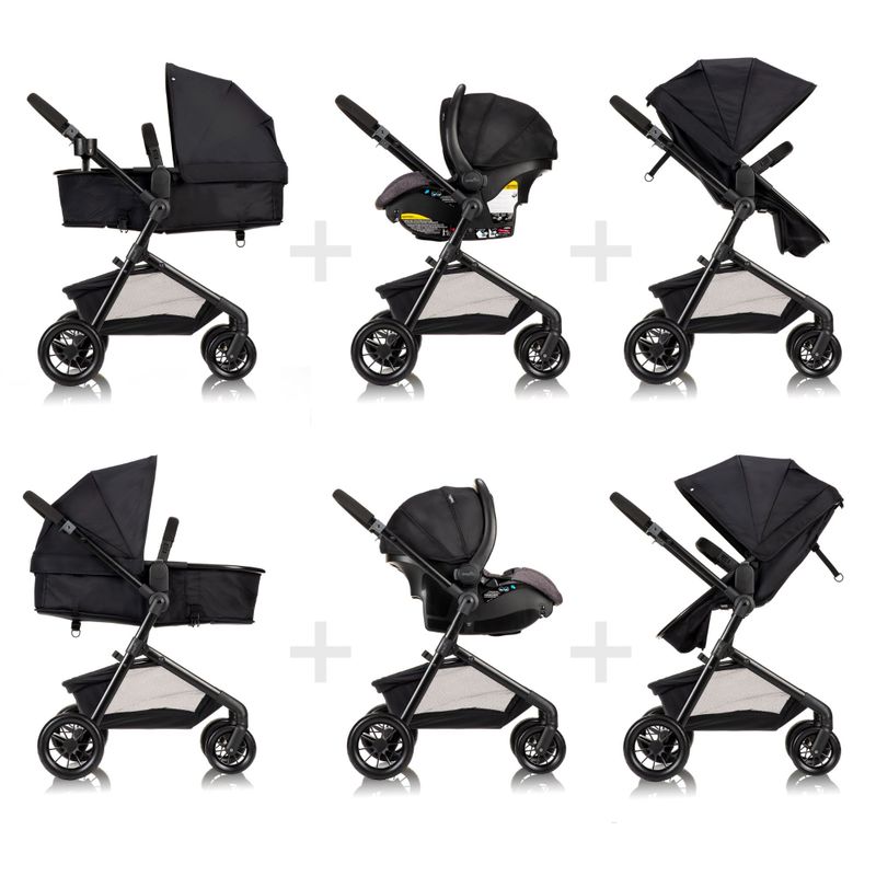Pivot Modular Travel System w/ LiteMax Infant Car Seat + Anti-Rebound Bar Casual Gray