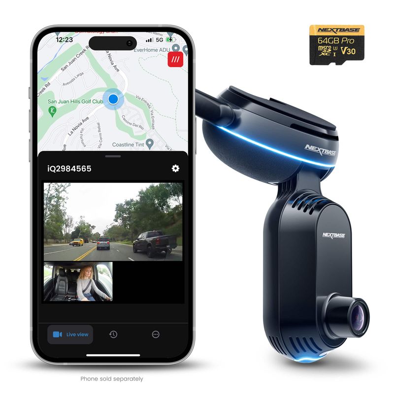 Nextbase - iQ 2K Smart Dash Cam with 4G/LTE and GPS - Black