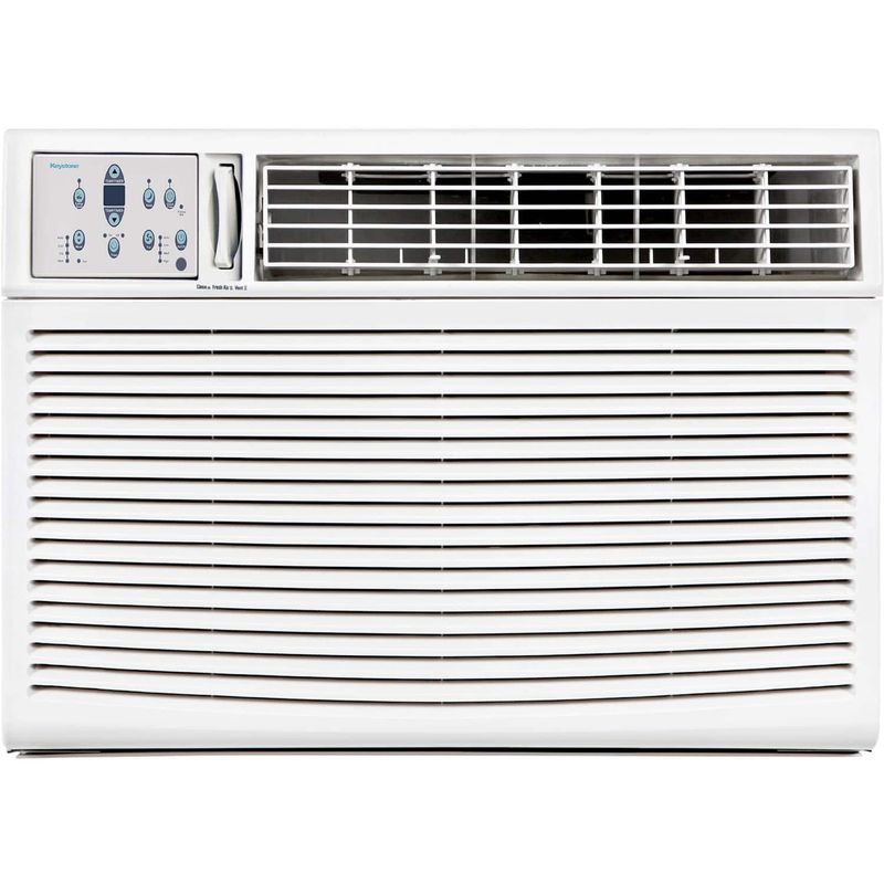 Keystone - 18,800/18,400 BTU 1,000 Sq. Ft. Window/Wall Air Conditioner with Supplemental Heat Capability - White