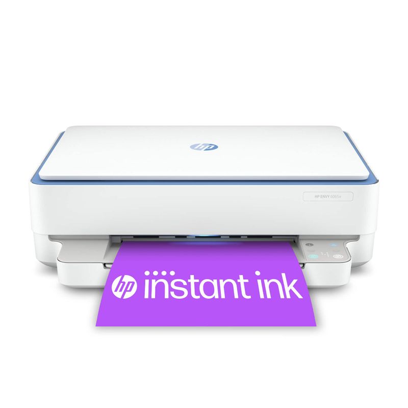 HP - ENVY 6065e Wireless All-in-One Inkjet Printer with 6 months of Instant Ink included with HP+ - White