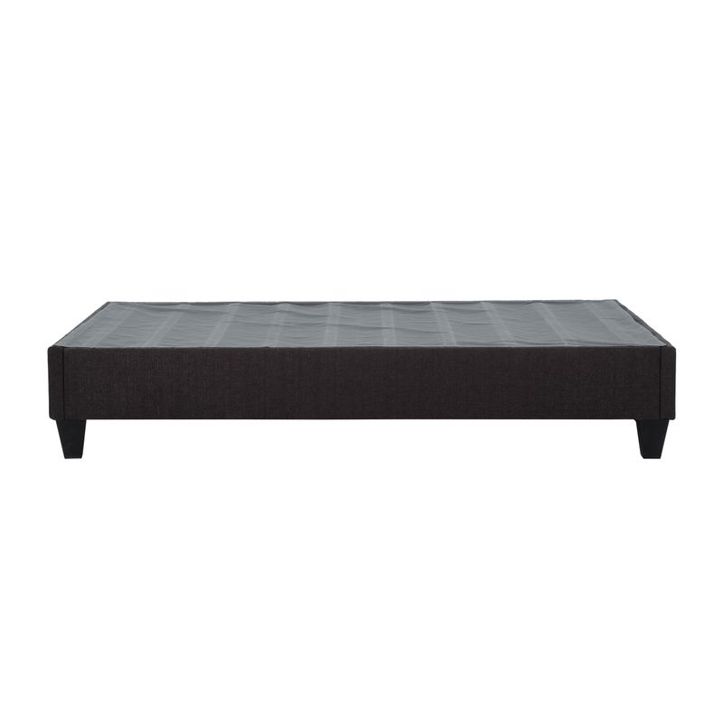 Carter Queen Dark Grey Upholstered Platform Bed Frame