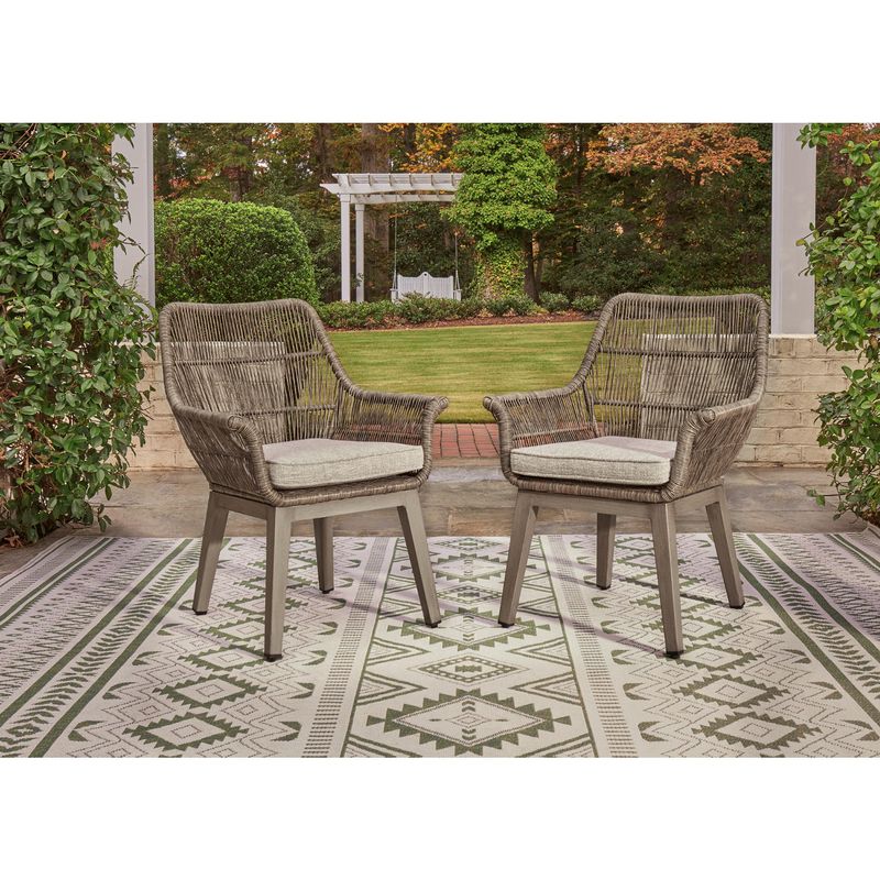 Beach Front Arm Chair with Cushion (Set of 2)
