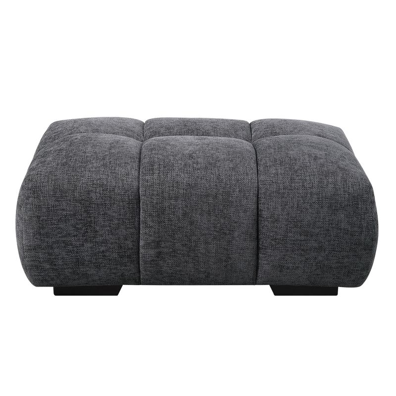 ACME Chloris Ottoman, Gray Linen