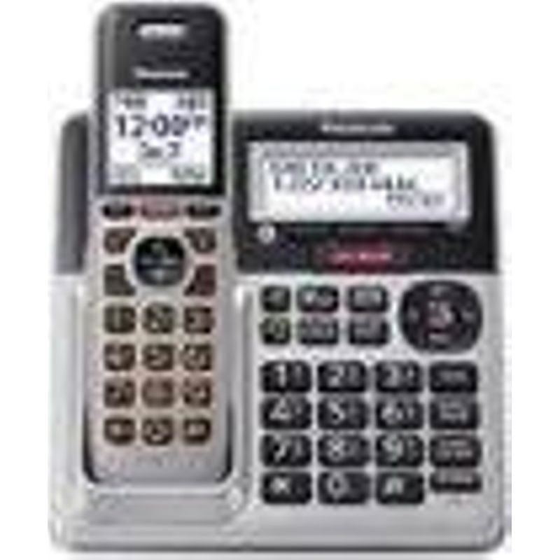 Panasonic - KX-TGF975S Link2Cell DECT 6.0 Expandable Cordless Phone System with Digital Answering System and Smart Call Blocker - Silver