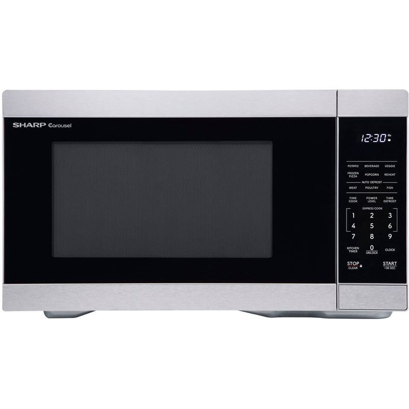 Sharp - 1.1 cu. ft. 1000W Countertop Microwave - Stainless - Stainless Steel