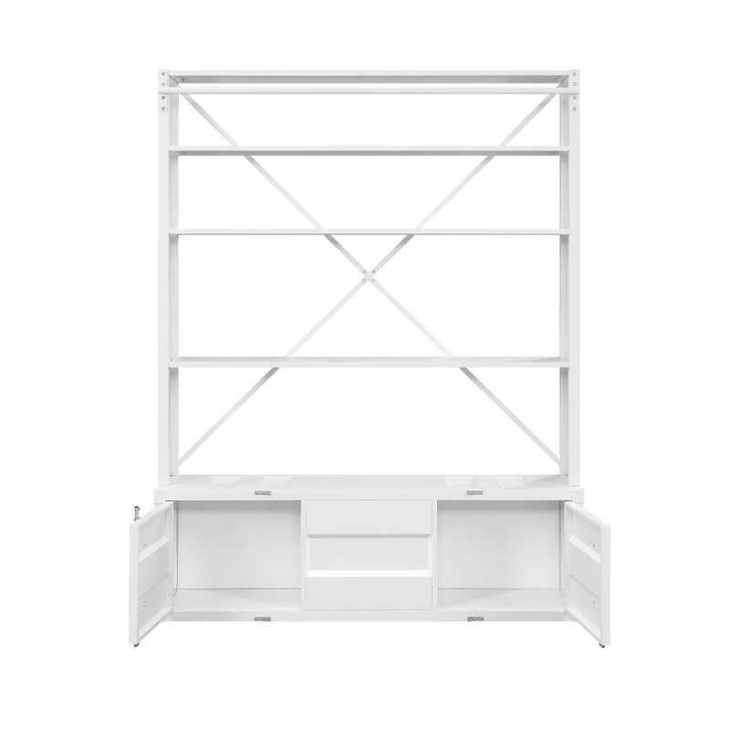 ACME Cargo Bookcase w/Ladder, White