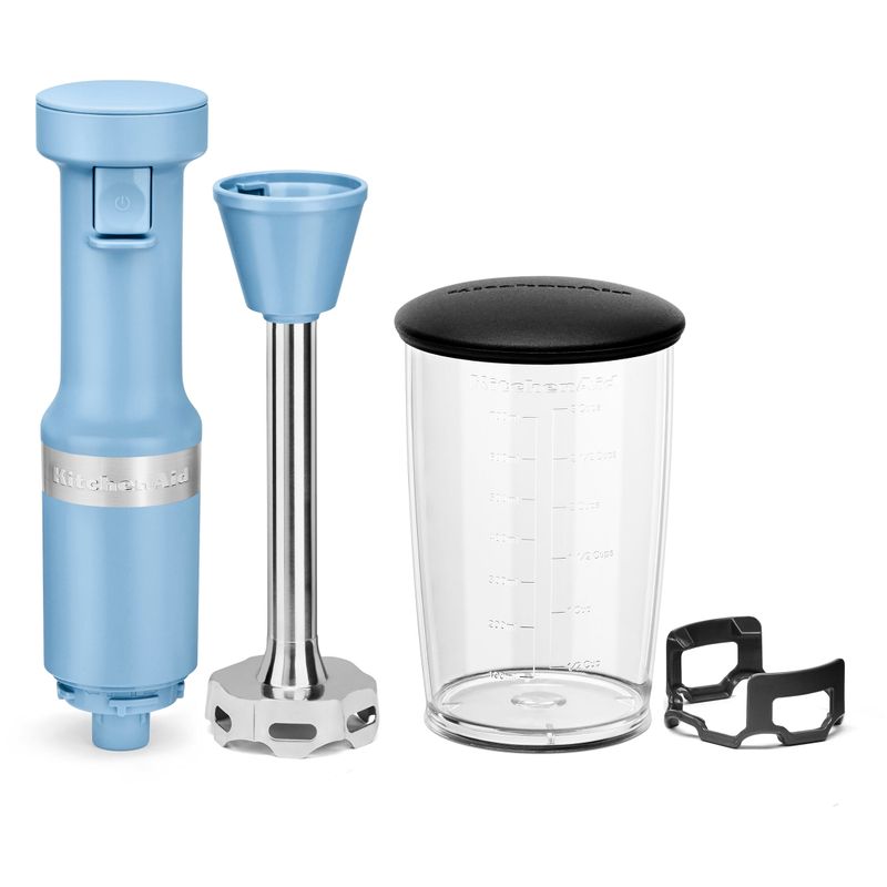 KitchenAid Corded Variable-Speed Immersion Blender in Blue Velvet with Blending Jar