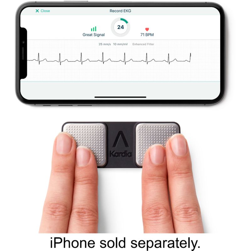 AliveCor - KardiaMobile Personal EKG Monitor - Black