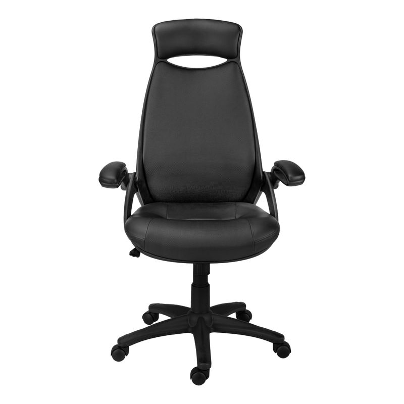 Office Chair/ Adjustable Height/ Swivel/ Ergonomic/ Armrests/ Computer Desk/ Work/ Metal/ Fabric/ Black/ Contemporary/ Modern