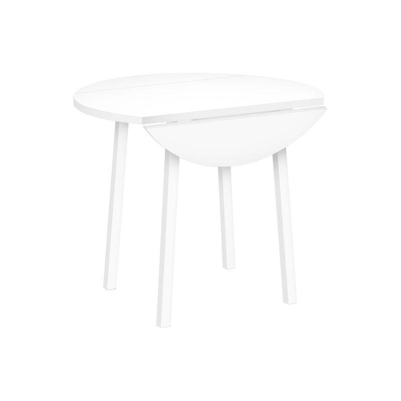 Dining Set - 3Pcs Set / White Top / White Metal