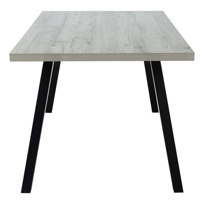 Dining Table - 36"X 60" / Grey / Black Metal