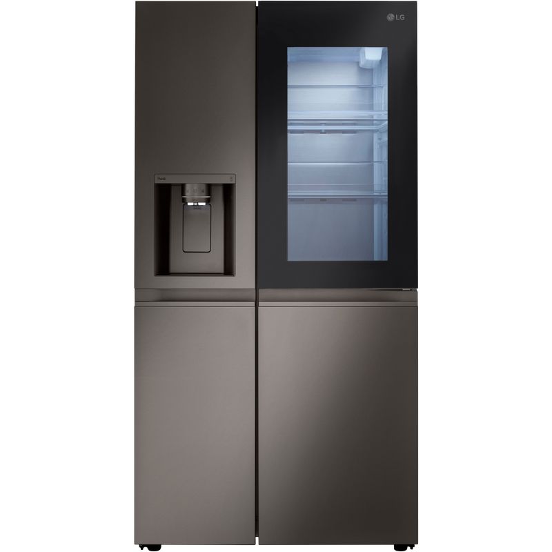 LG 27-Cu. Ft. Side-by-Side InstaView Refrigerator with Craft Ice, Black Stainless