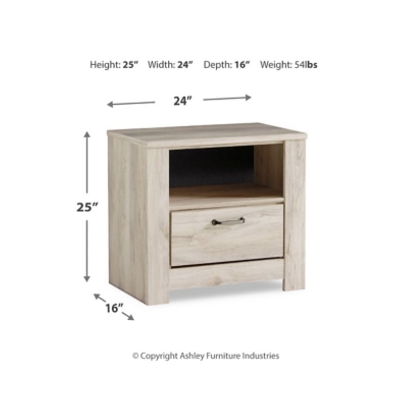 Whitewash Bellaby One Drawer Night Stand