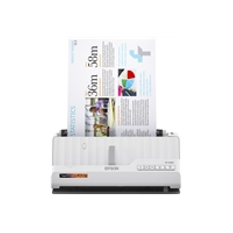 Epson - RapidReceipt RR-400W Wireless Duplex Compact Desktop Receipt and Document Scanner - White