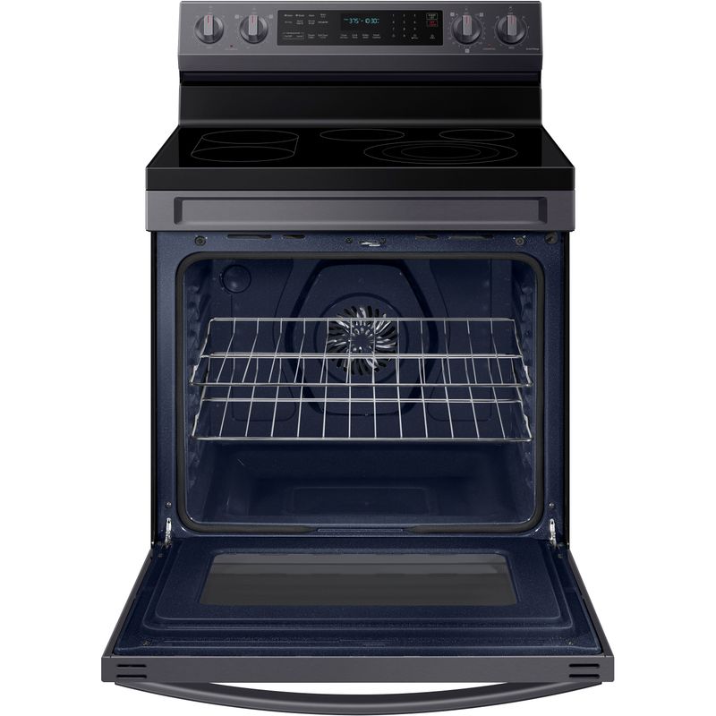 Samsung 6.3-Cu. Ft. Smart Freestanding Electric Range with No-Preheat Air Fry, Convection+ and Griddle, Brushed Black