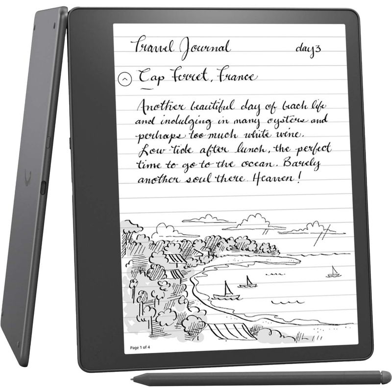 Amazon - Kindle Scribe Digital Notebook- 16 GB with Basic Pen - 2022 - Gray