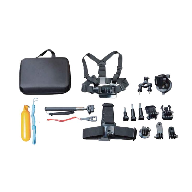 Digipower - Mount Accessories Kit for Action Cameras (15 piece) - Black