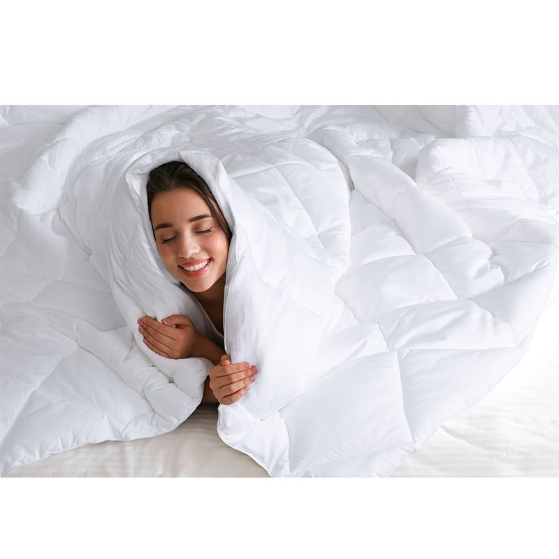 White Maximum Warmth Cotton Down Alternative Featherless Comforter King