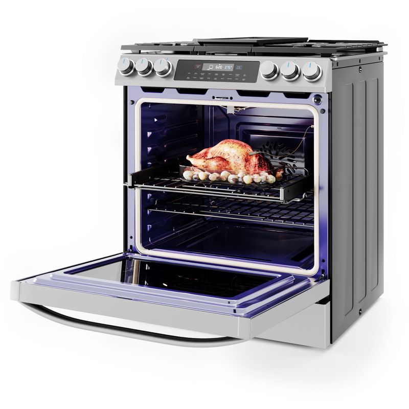 Rent to own Midea 30In SlideIn Gas Range with WiFi Connectivity