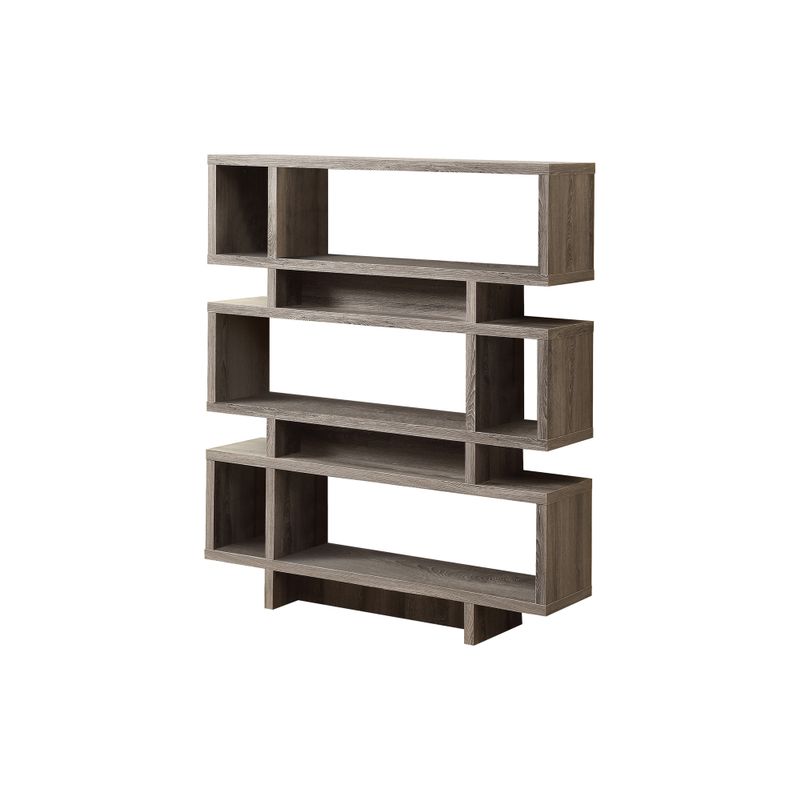 Bookshelf/ Bookcase/ Etagere/ 4 Tier/ 55"H/ Office/ Bedroom/ Laminate/ Brown/ Contemporary/ Modern