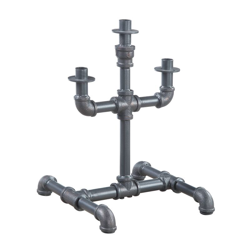 ACME Brantley Candle Holder, Sandy Gray Finish