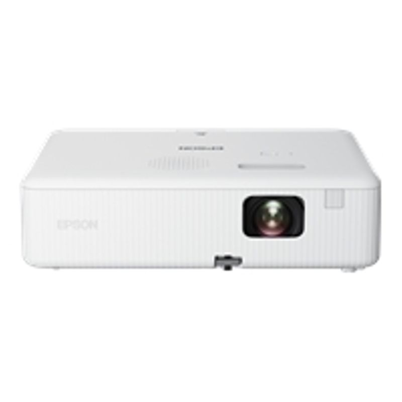 Epson - EpiqVision Flex CO-W01 Portable Projector, 3-Chip 3LCD, Built-in Speaker, 300-Inch Home Entertainment and Work - White